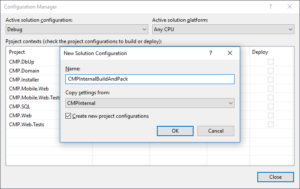 Creating the New Build Configuration