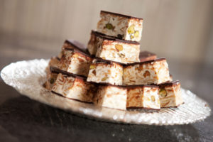 A Plate of Nougat Bars